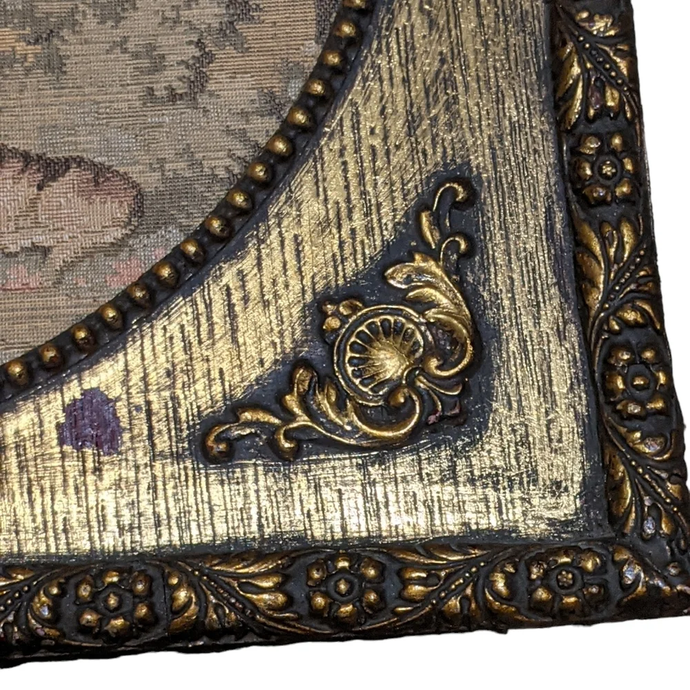 Tapestries needlepoint Sungot studio framed set of 2